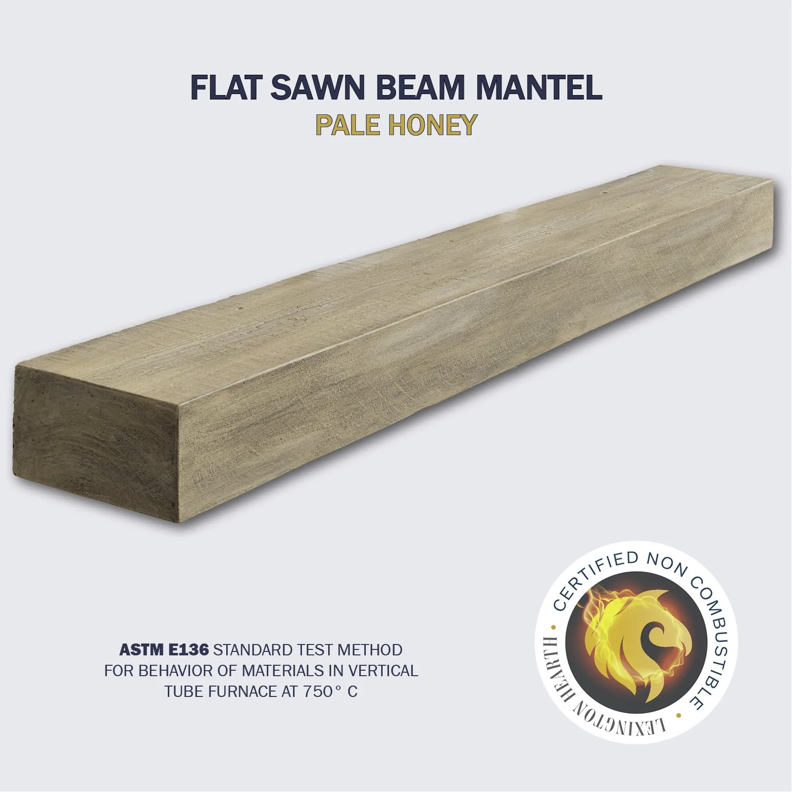 Flat Sawn Beam Non Combustible Mantel — Lexington Hearth